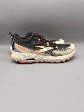 Brooks Cascadia 18 Trail Shoes Women's Size 9 B Black Orange Sneaker 1204161B011